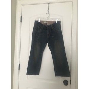 Levi's 505 Slouch Crop Capri Blue Denim Jeans Pants Women's Size 9